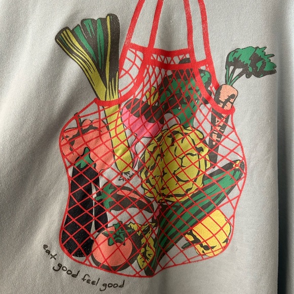 GRAYSON THREADS “eat good feel good” Large Crew Neckline Sweatshirt BNWT - Picture 5 of 8